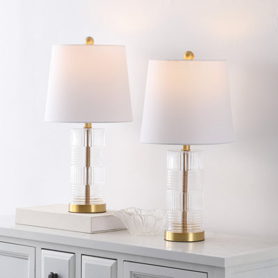 Faille Glass Table Lamp