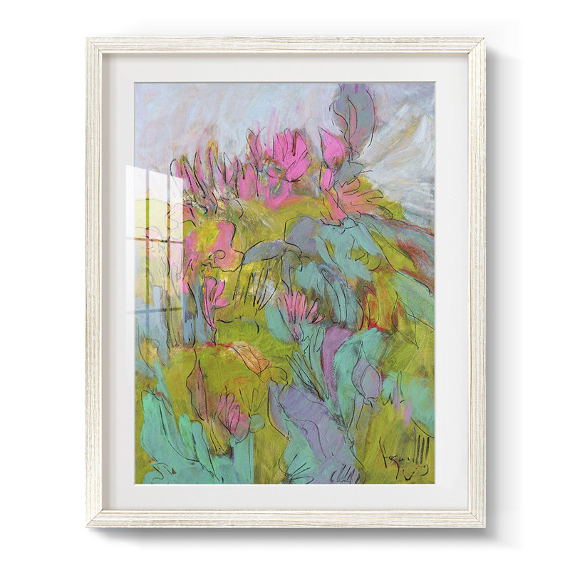Rise and Bloom -Framed Print, 28.5" H x 20.5" W, White