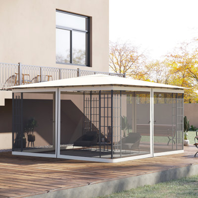 Filet de remplacement en filet 13 'x 13' Outsunny pour abris de jardin et tentes à baldaquin