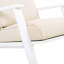 Fauteuil de patio avec coussin beige et blanc - Design traditionnel avec confort moderne pour le plaisir en plein air-1627452088