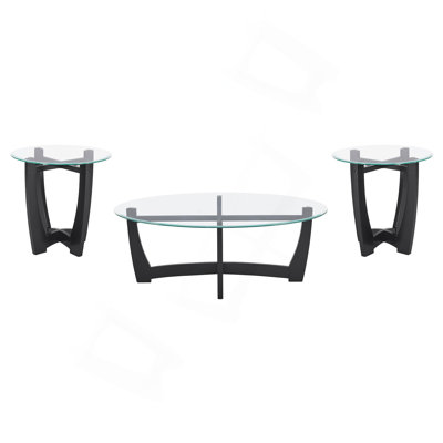 Table basse en verre, table basse ronde avec plateau en verre, petite table basse pour salon, bureau et appartement