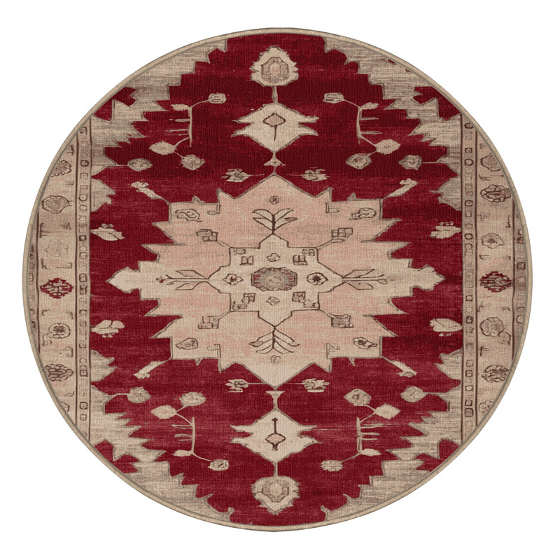 Machine Washable Overdyed Beige Area Rug