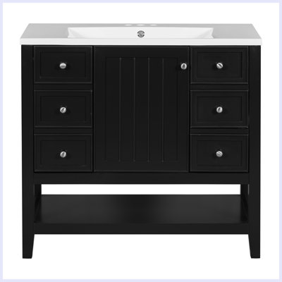 Modern Bathroom Vanity with Sink Combo and Three Drawers
