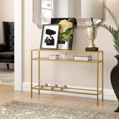 Marissa 42'' Glass Top Console Table