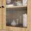 Armoire dôme en bois aggloméré inspiré de la technologie en bois naturel - une combinaison intelligente de rangement pour collations et d'éclairage DEL.