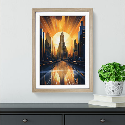 Skyline Art Deco No.2 - Framed Print
