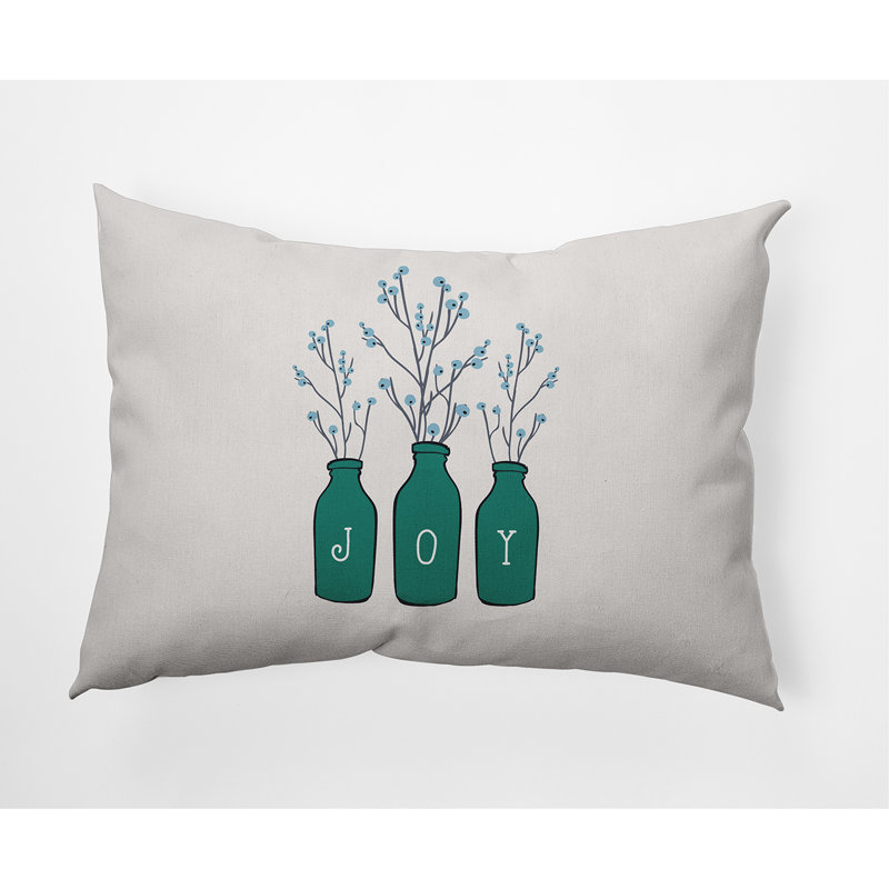 Coussin intérieur / extérieur Holiday Wishes, Menthe