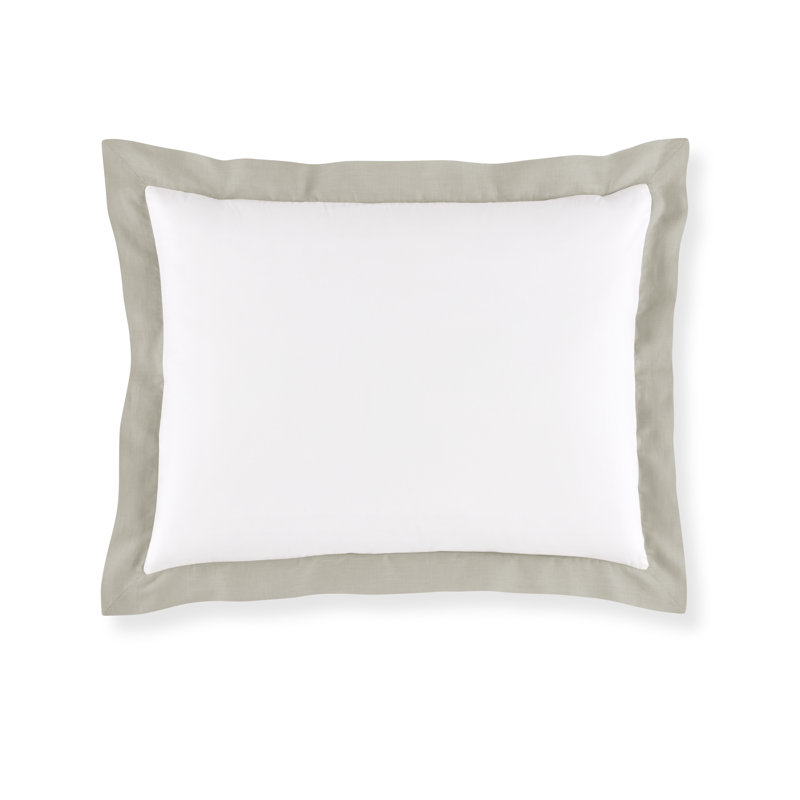 Mandalay Linen Cuff Sham, Euro, Platinum