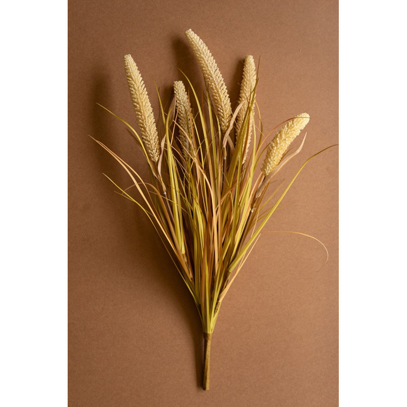 Artificial Grass Stem for Home Decor – Faux Natural Tan Decorative Stem, 30" (Set of 6)