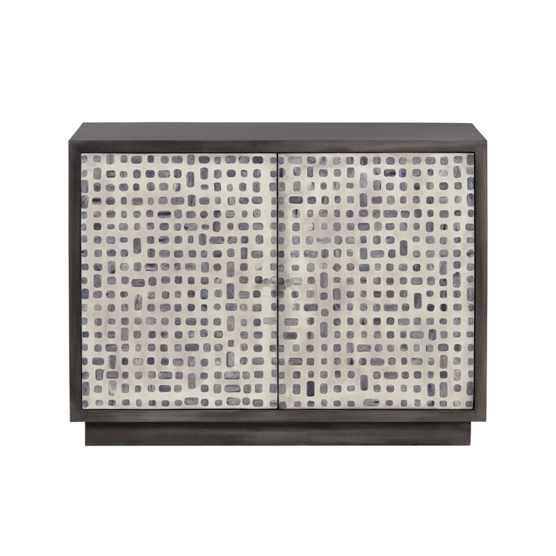 Brown Solid Wood 2 Door Accent Cabinet