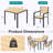 5 Piece Outdoor Patio Dining Set With 1 Square Patio Table & 4 PVC-coated polyester Stackable Chairs, Patio Dining Furniture For 4, Wpc Tabletop And All-weather Resistant Iron Frame, Suitable For Garden, Backyard And Deck, Brown