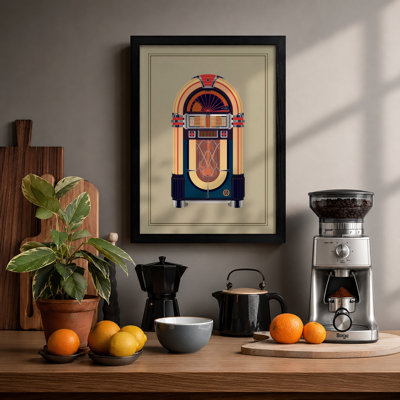 Jukebox Art Deco - Framed Print