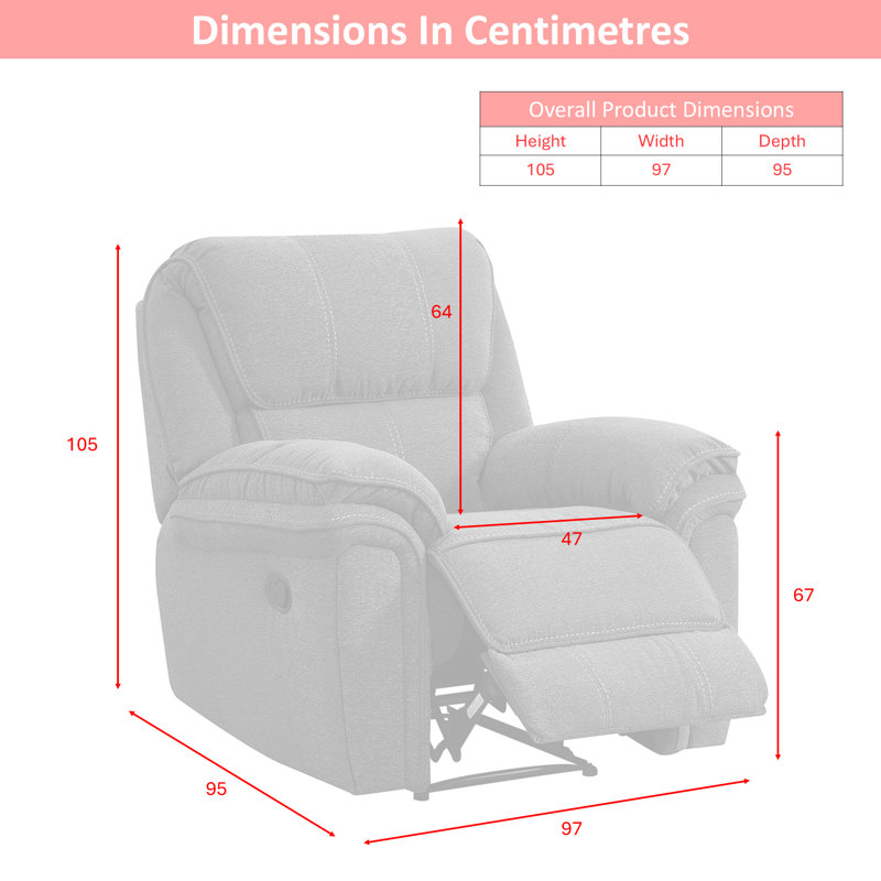 Altovese 97cm Wide Standard Recliner