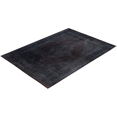 Tapis noir en laine de conception unique 10 pi 2 po x 14 pi 6 po Huddleston
