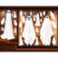 Décoration de fenêtre d'Halloween d'Halloween - Décalcomanie de 25,6 po à double face fantôme blanche, décorations d'Halloween effrayantes pour miroir en verre, 3 feuilles