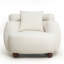 Chaise d'appoint rembourrée en chenille 38 po avec coussin et coussin Lennox-129020354