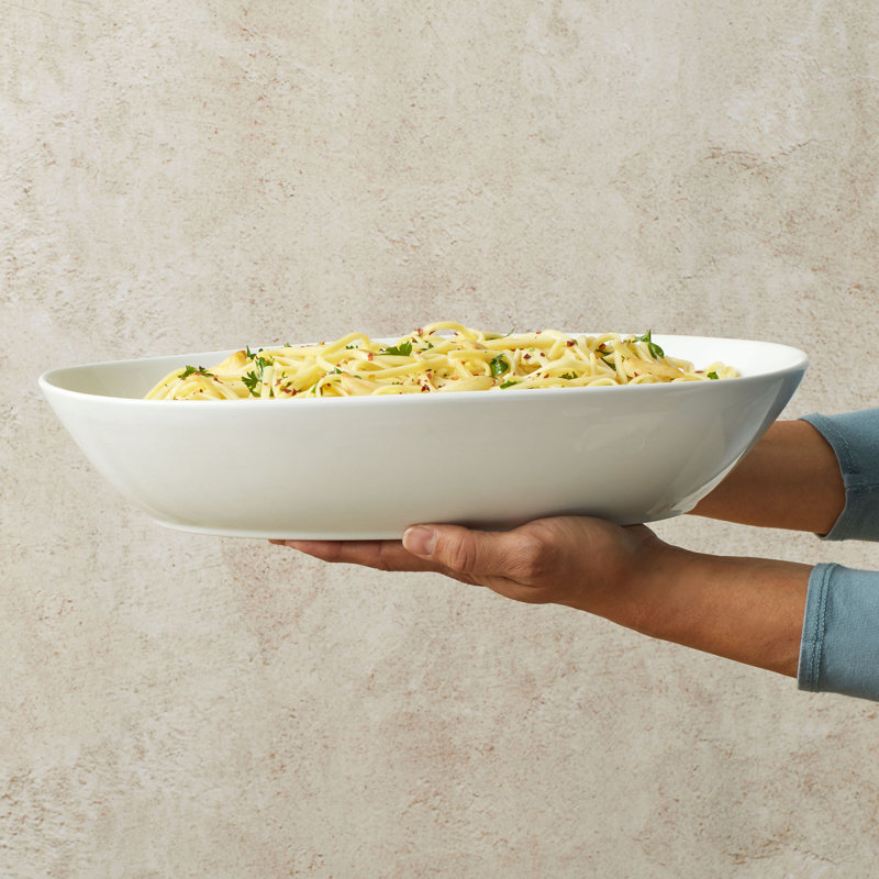 Max Oval Serve Bowl, 14.25-Inch, White