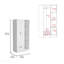 Armoire-penderie Memphis avec 4 tablettes de rangement et 1 tiroir blanc-1542862262