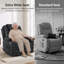 Fauteuil inclinable électrique de 25,2 po de largeur avec massage et chaleur, similicuir-653439973