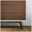 Solution de rangement 6 tiroirs Mid-Century moderne en bois massif, brun foncé et blanc, H 33,1 po x l 47,2 po x P 15,7 po Mid-Century pour la chambre à coucher, le couloir, l'entrée, le placard