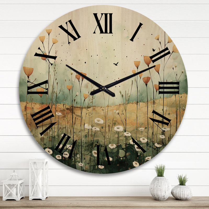 Horloge murale en bois massif Markeyda, Très grand