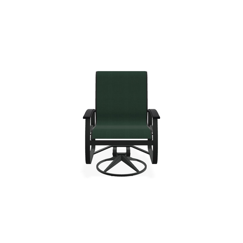 Chaise de patio pivotante Askar, Blanc P50, Graphite texturé, Vert forêt 22D Sunbrella® vert