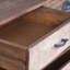 Buffet | Buffet de rangement en bois de manguier traditionnel de 55,1 pouces avec tiroirs et amp; Armoires, brun noyer & amp; Gris ardoise | Rustique / Lodge | Cuisine