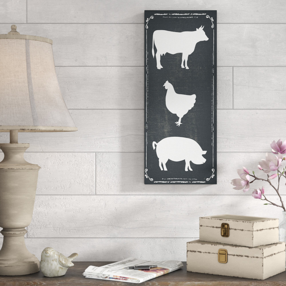 Gracie Oaks Farm Animal On Canvas Print Wayfair