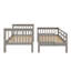 Lit superposé d'escalier avec rangement et garde-corps pour chambre à coucher, dortoir-420511240