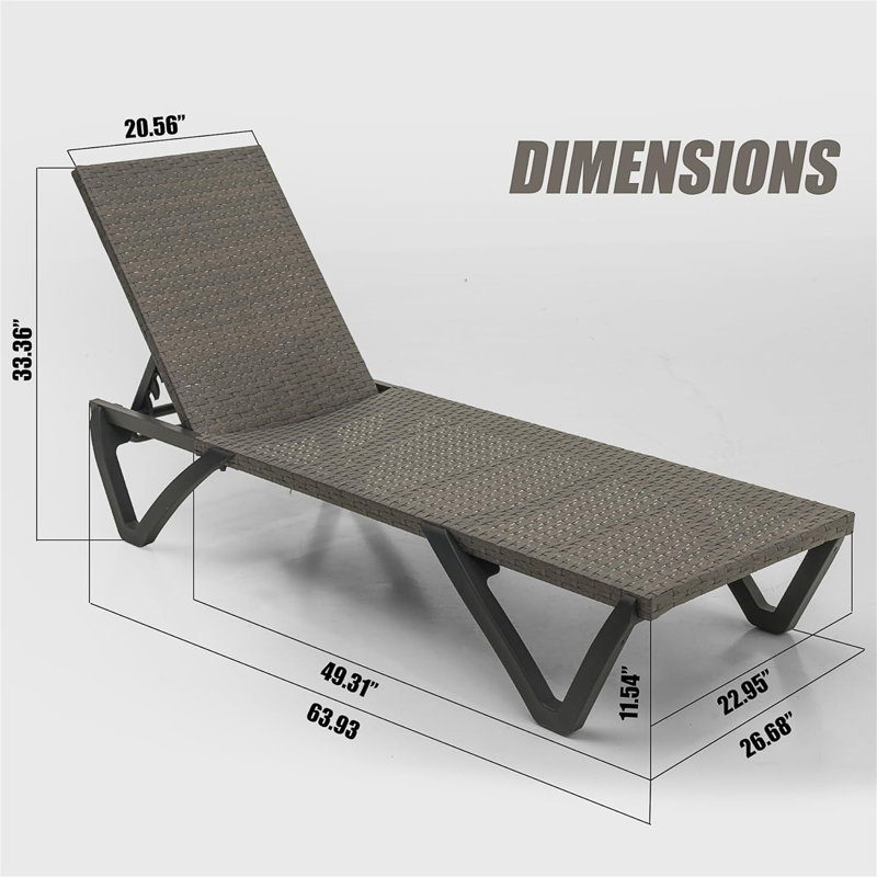 Ensemble de 2 chaises longues pour piscine