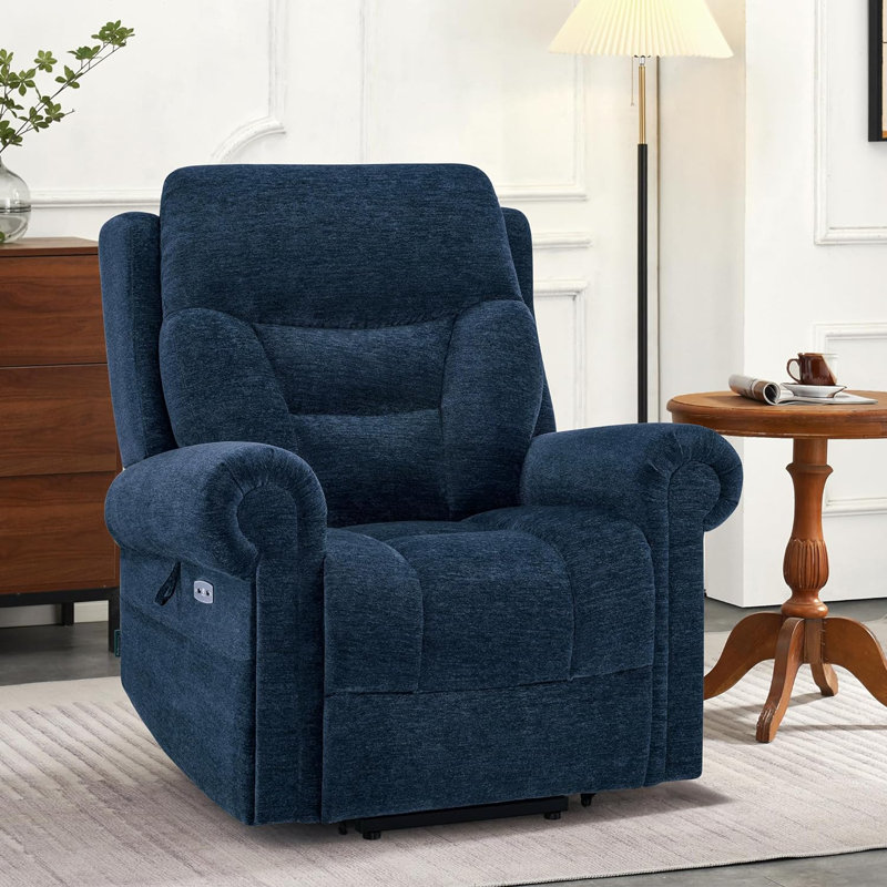 Gordian Lift Assist Recliner with Massager, Blue