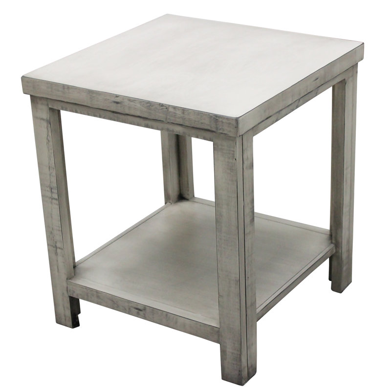 Anzar End Table, Rustic Green