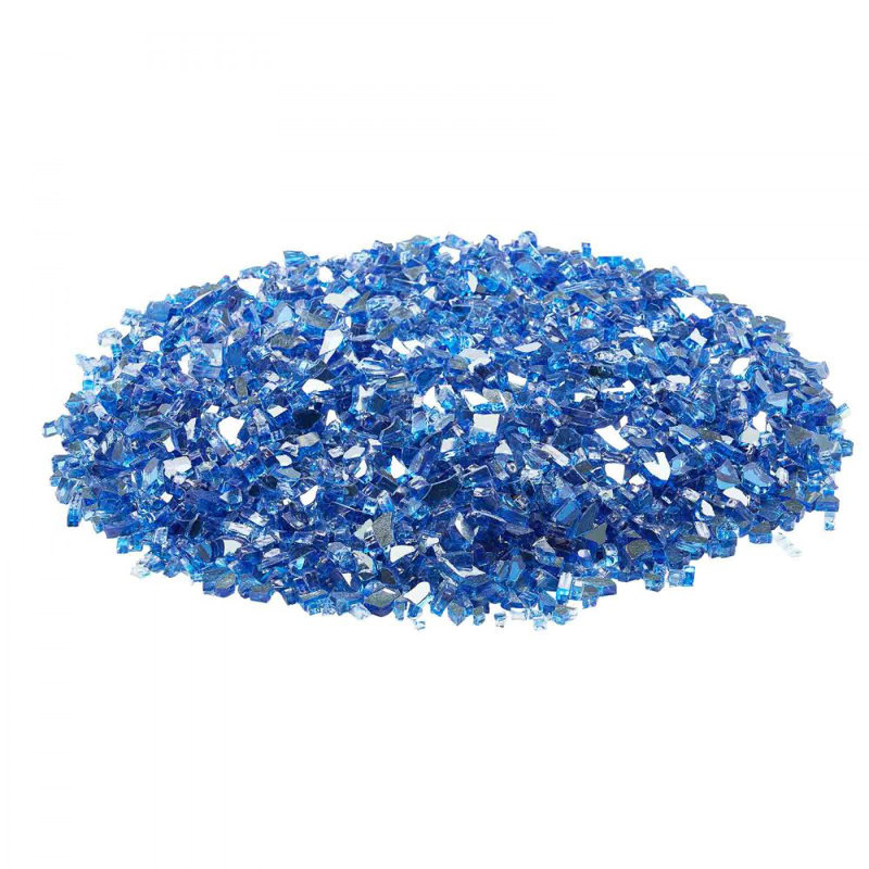 10 roches de foyer en verre 1/4 de pouce pour table de foyer bleu cobalt