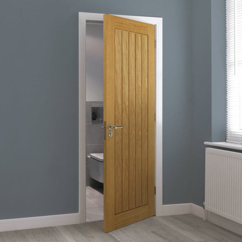Thames Oak Internal Door Unfinished, 198.1cm H x 61cm W x 3.5cm D