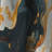 Gold Veins And Blue Marble Pattern I - Abstract Marble Marble Blackout Curtain - 1 Panels-107539314
