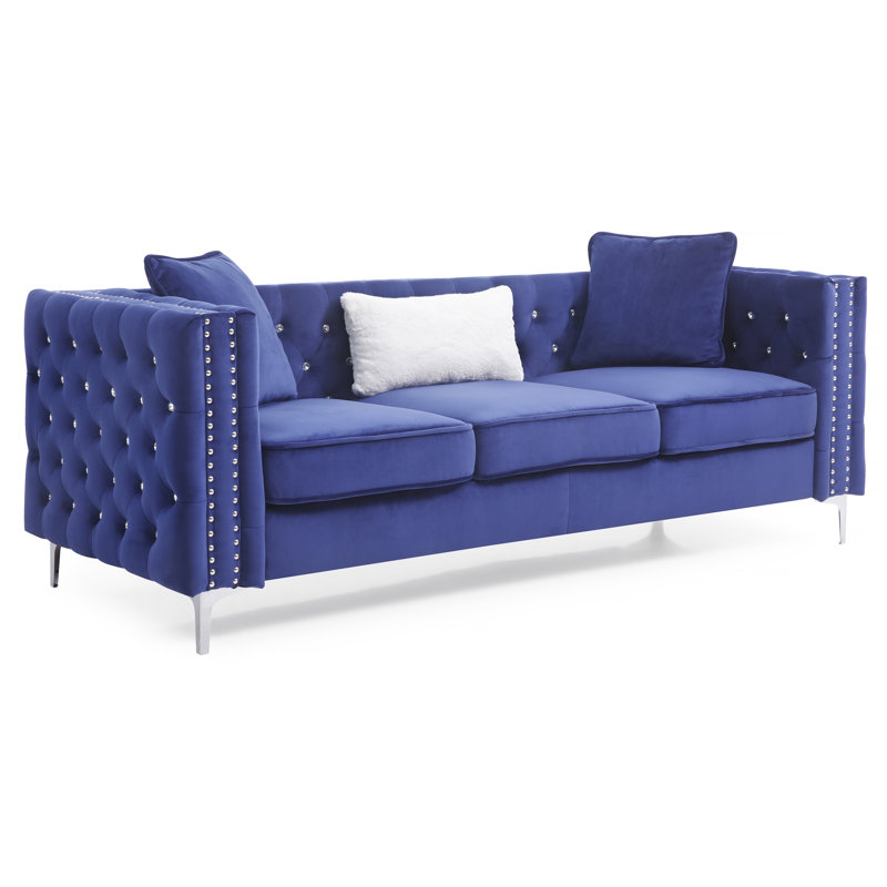 Meuble Paige, canapé de salon, Blue