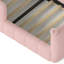 Lit simple tapissier de sol simple, lit de sol Montessori avec rails de sécurité, cadre de lit pour enfant surélevé et bas, rose-389458770-389458775