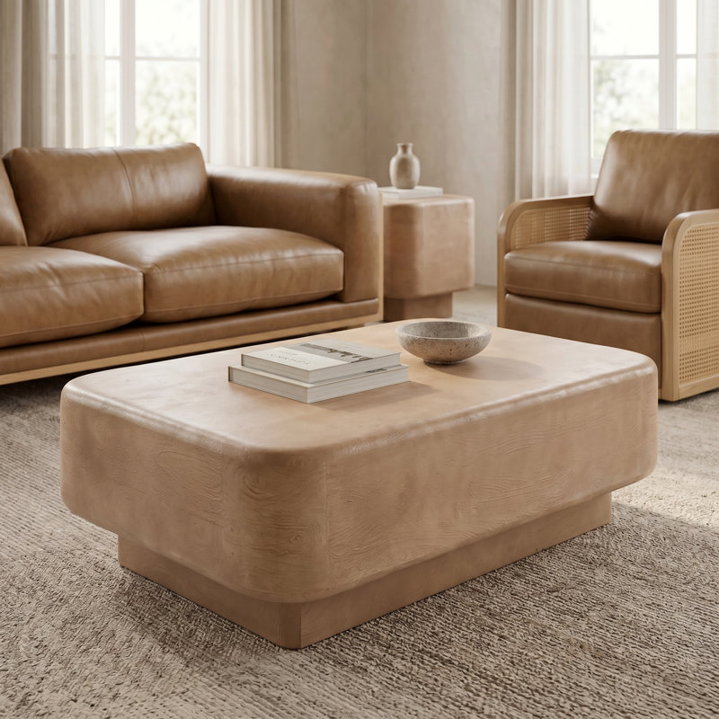 Table basse rectangulaire Bruno - Bois de manguier moderne