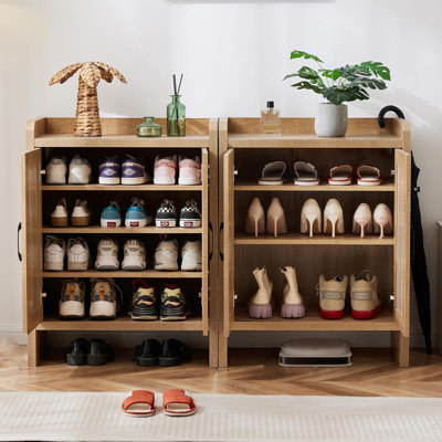 Natural Rattan Shoe Storage Cabinet