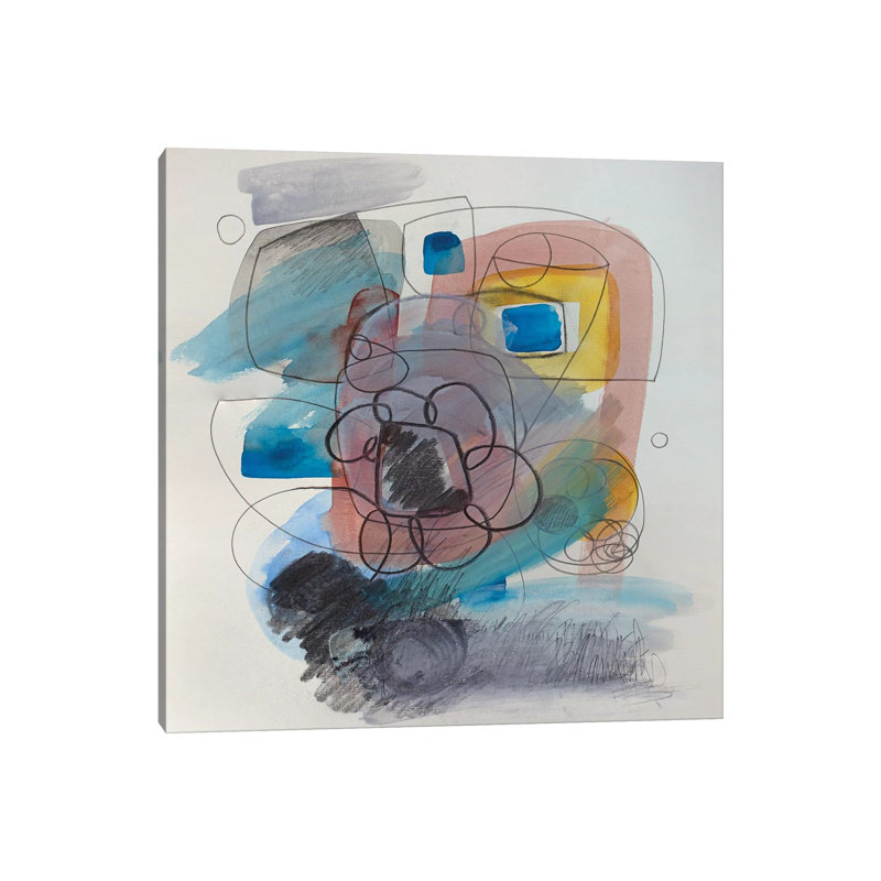 Modernist Study XV by Pamela Staker - Painting on Canvas, Wrapped Canvas, 30.48 cm H x 30.48 cm W