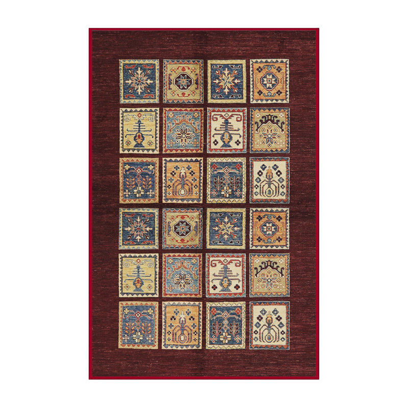 Abstract Indoor Rug, Rectangle 2' x 4'