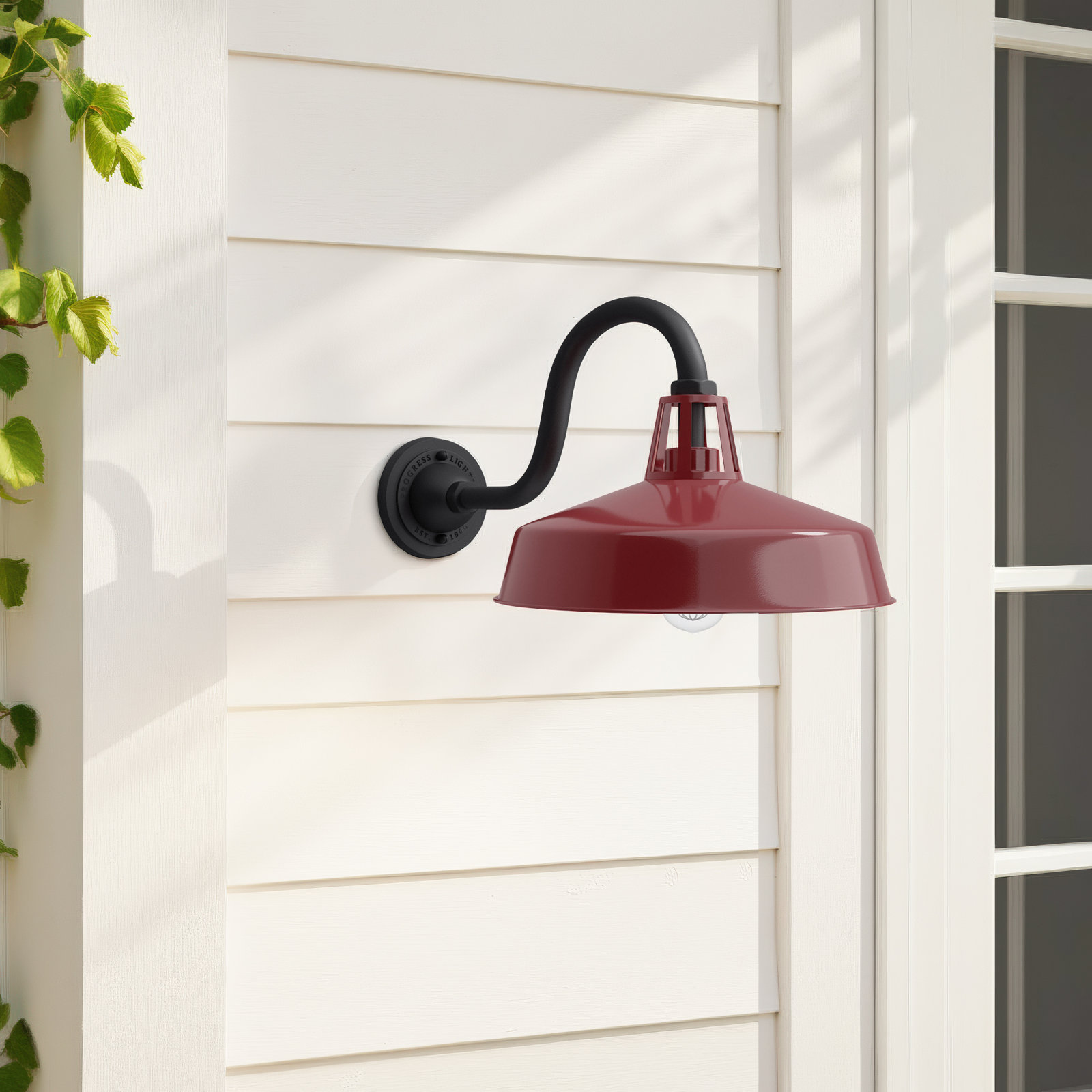 Ciana Outdoor Barn Light, Red