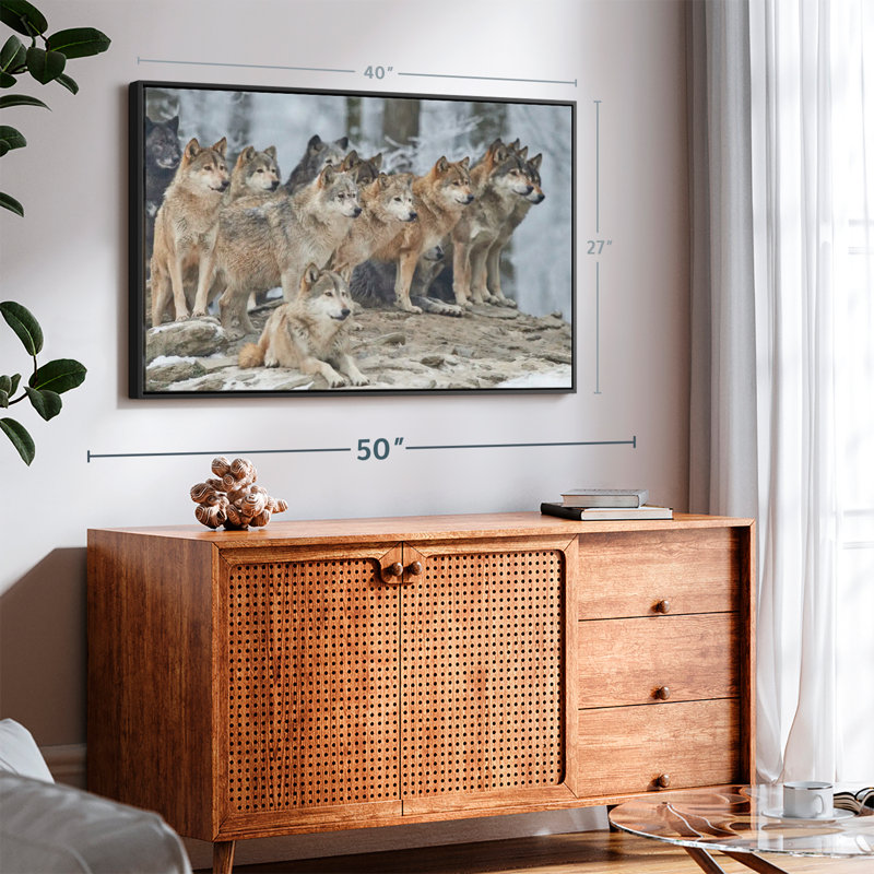" Wild Wolf Pack ", 40" H x 27" W