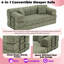 Canapé-lit convertible 4-en-1 avec matelas pliant et cadre fixe multifonctionnel-1231964683