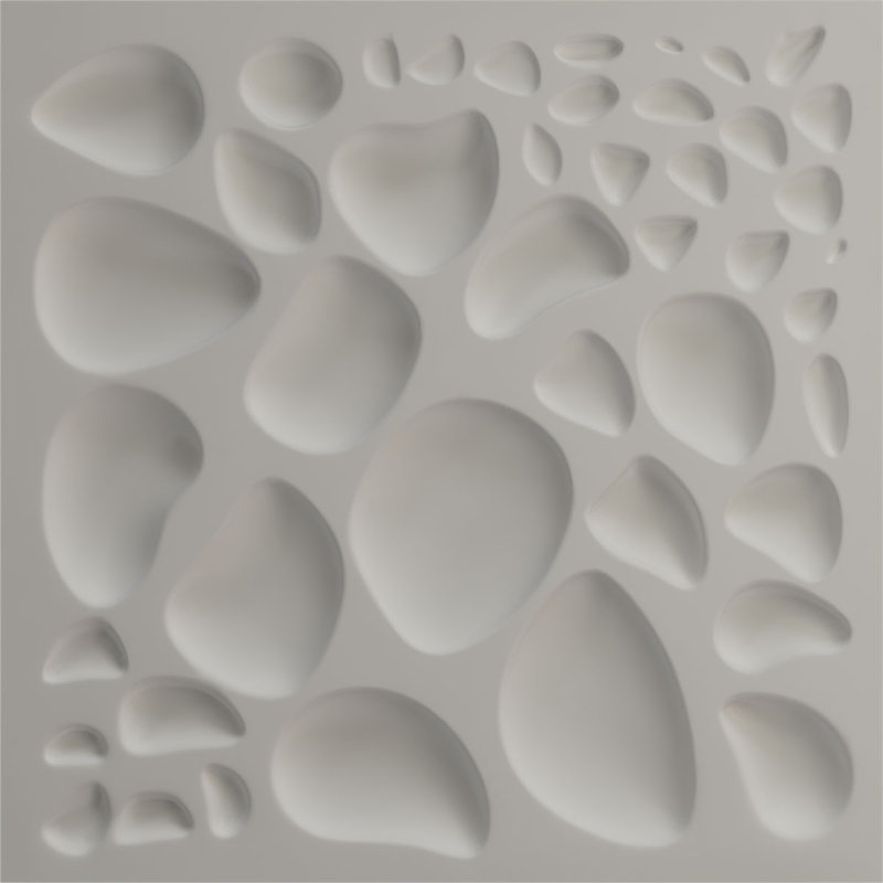 Panneau mural décoratif 3D en schiste EnduraWall l 19 5/8 po x H 19 5/8 po, brume champagne métallique universelle (couvre 2,67 pieds carrés)