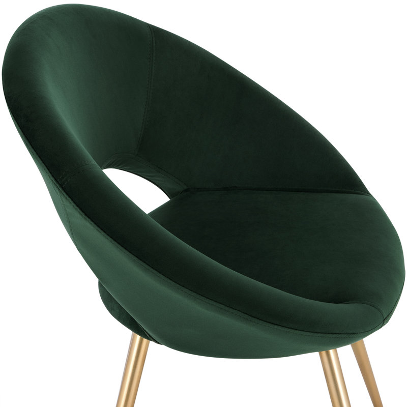 Catoosa Upholstered Dining Chair, Dark Green