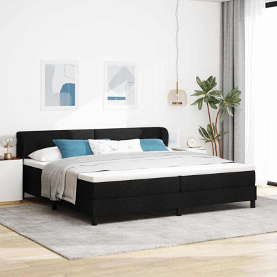 Lit sommier avec matelas Vidaxl noir 78,7 po x 78,7 po