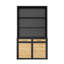 Armoire de rangement pour outils en bois massif Amald