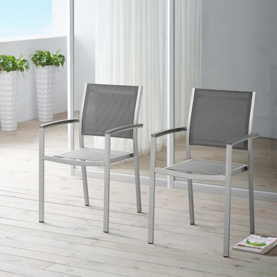Metal Outdoor Stacking Dining Armchair
