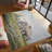 Chic Non-Woven Soft Printed Rug with Intricate Floral Design in Earthy Tones Perfect For Living Room or Bedroom Decor-114334129